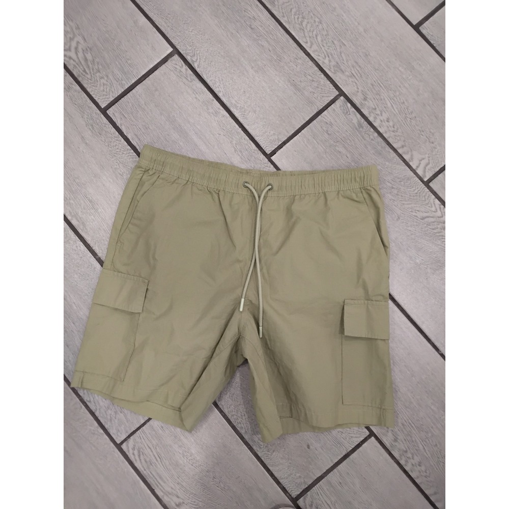 Michael Kors Men Cargo Shorts Khaki Elastic Waist Drawstring Size L